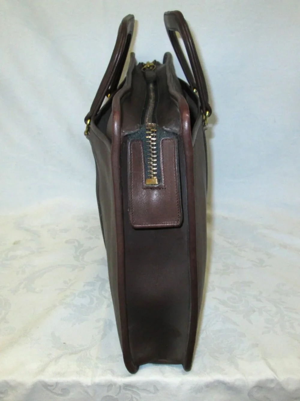 COACH CHOCOLATE BROWN LEATHER SOFT SIDED LAPTOP BRIEFCASE